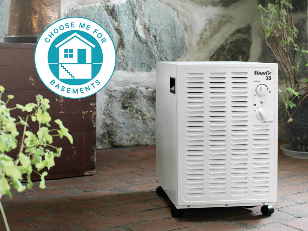 Dehumidifier for basement