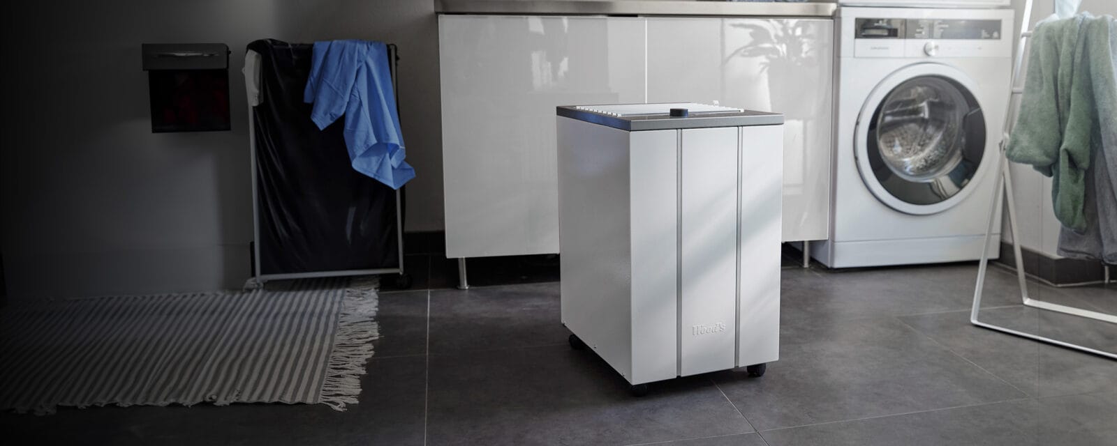 Wood's LD in laundry room