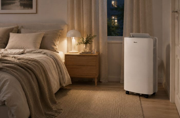 Wood's AC Cortina in bedroom