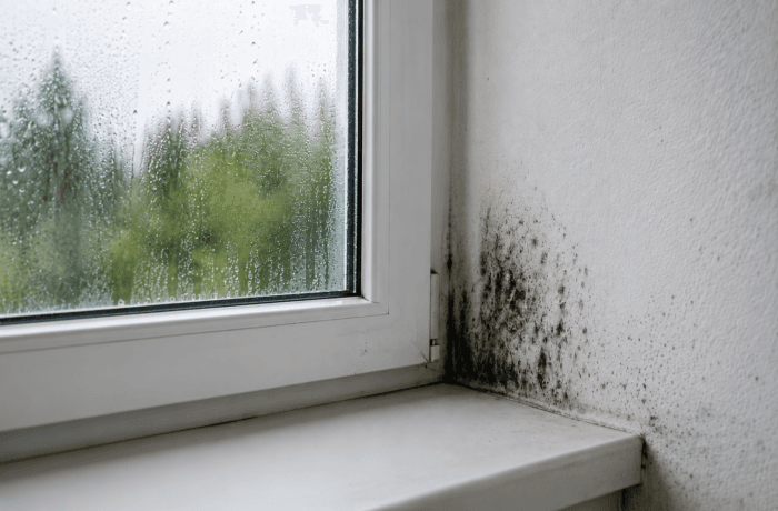 Mould and condensation in window