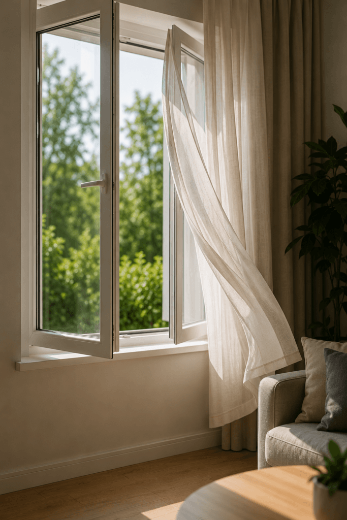 Opened window