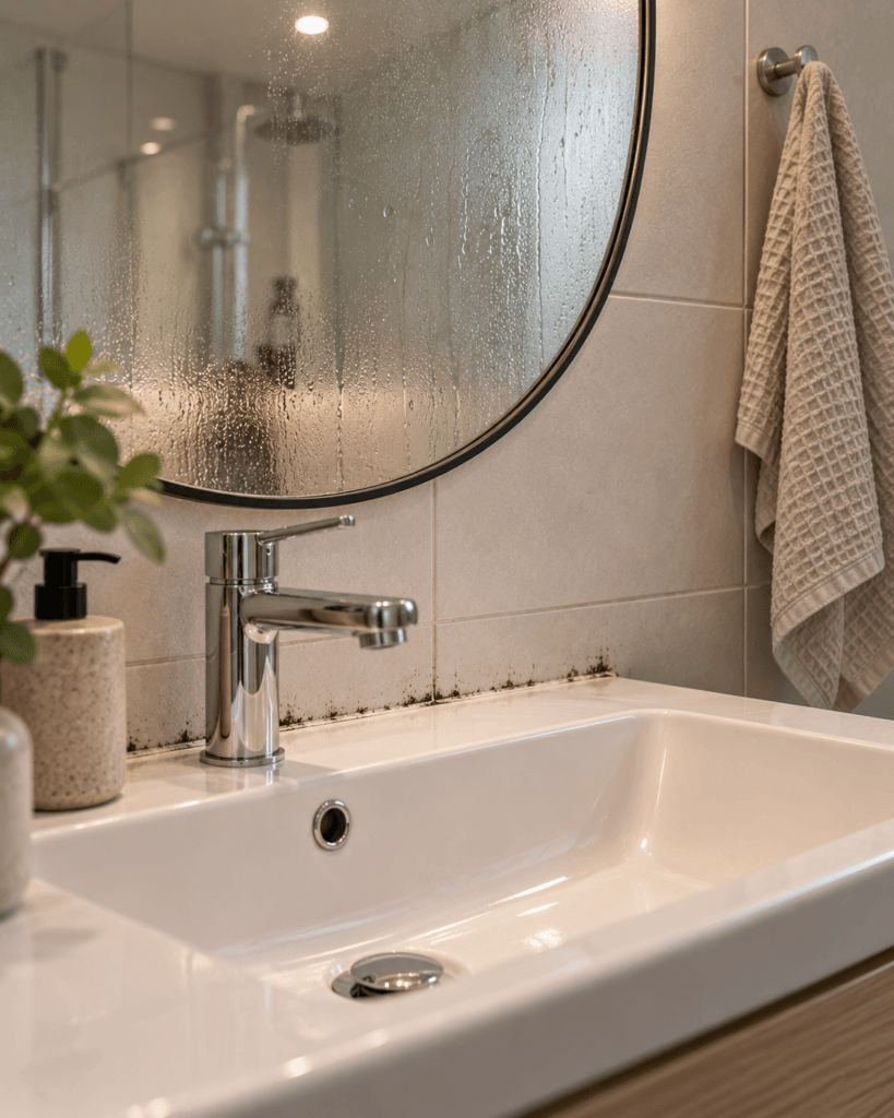 Mould and moisture in bathroom